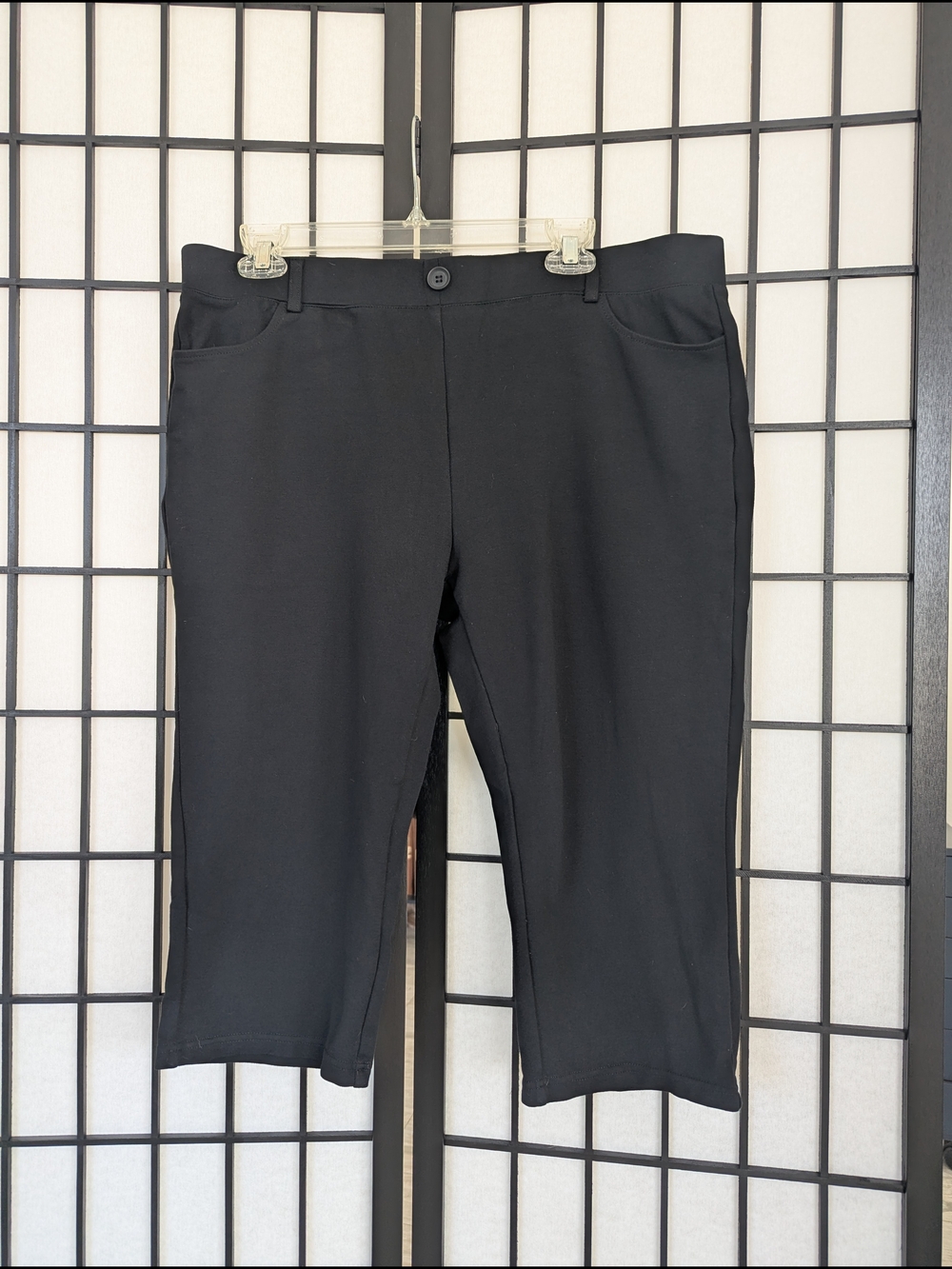 Women's Black Capri Pants Casual/Business Casual XL Stretch